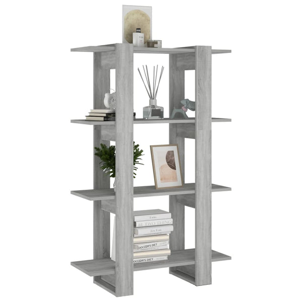 Bücherregal Raumteiler Grau Sonoma 80cm