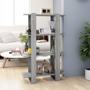 Bücherregal Raumteiler Grau Sonoma 80cm
