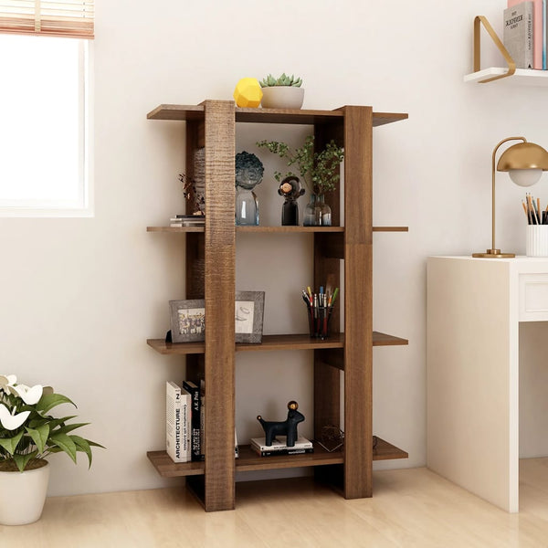 Bücherregal Raumteiler Eichenoptik Braun