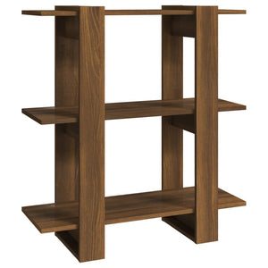 Bücherregal Raumteiler Braun Eichenoptik 80x87 cm