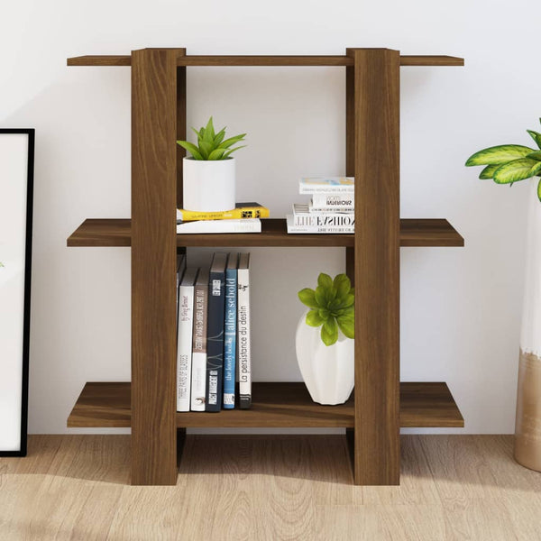 Bücherregal Raumteiler Braun Eichenoptik 80x87 cm