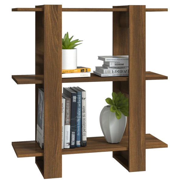 Bücherregal Raumteiler Braun Eichenoptik 80x87 cm