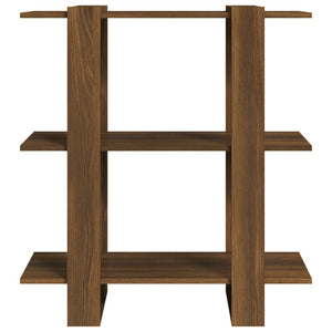Bücherregal Raumteiler Braun Eichenoptik 80x87 cm