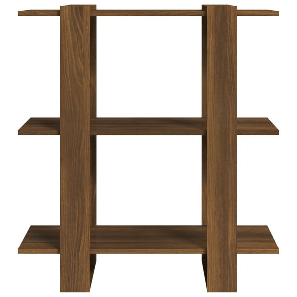 Bücherregal Raumteiler Braun Eichenoptik 80x87 cm