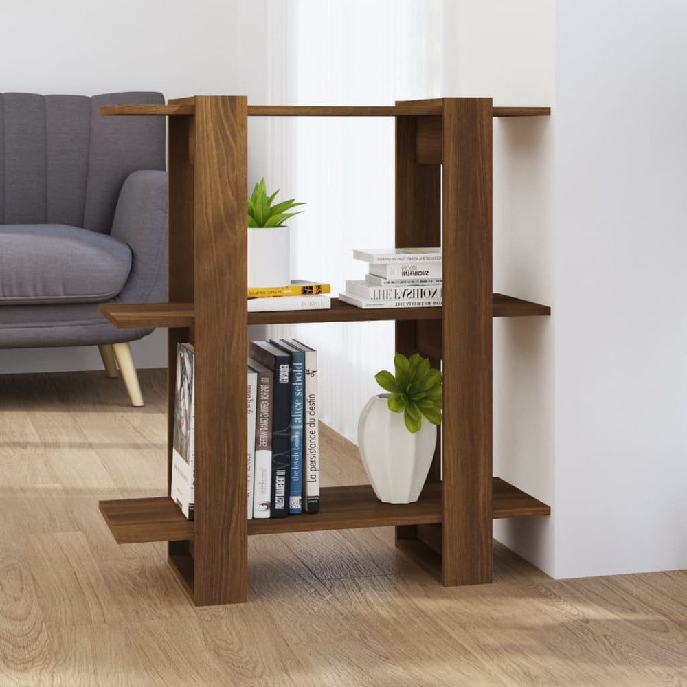 vidaXL Bibliothèque/Séparateur de pièce aspect chêne marron 80x30x87 cm