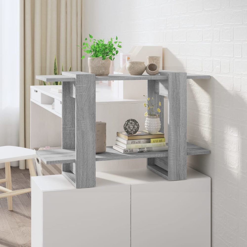 Bücherregal Raumteiler Grau Sonoma 80 cm