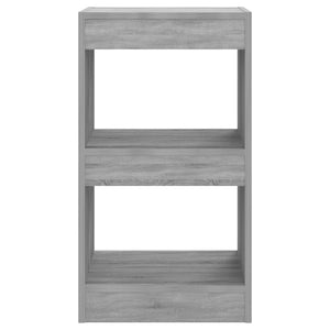 Bücherregal Raumteiler Grau Sonoma 40x30x72 cm