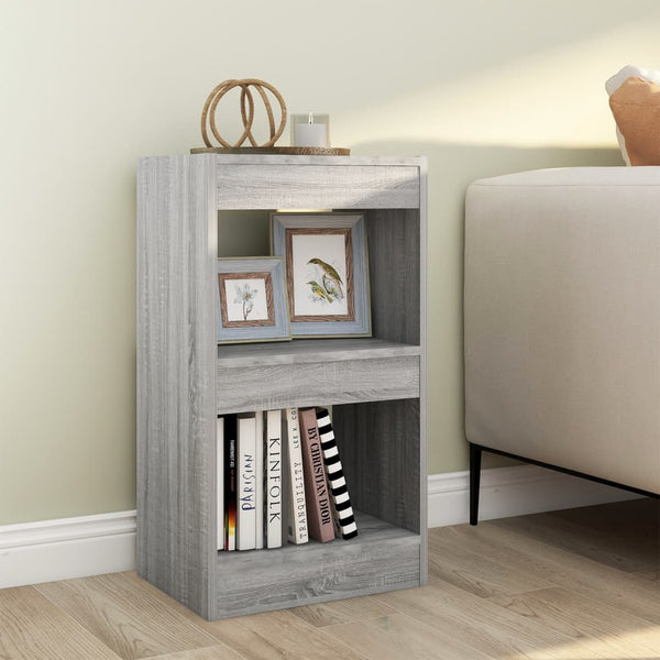 Bücherregal Raumteiler Grau Sonoma 40x30x72 cm