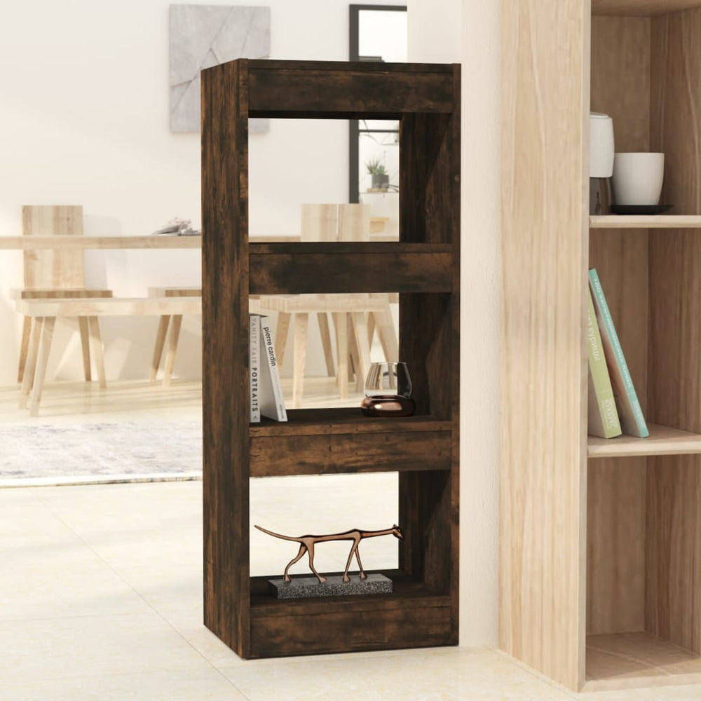 vidaXL Étagère/Séparateur de pièce Chêne fumé 40x30x103 cm Bois d'ingénierie