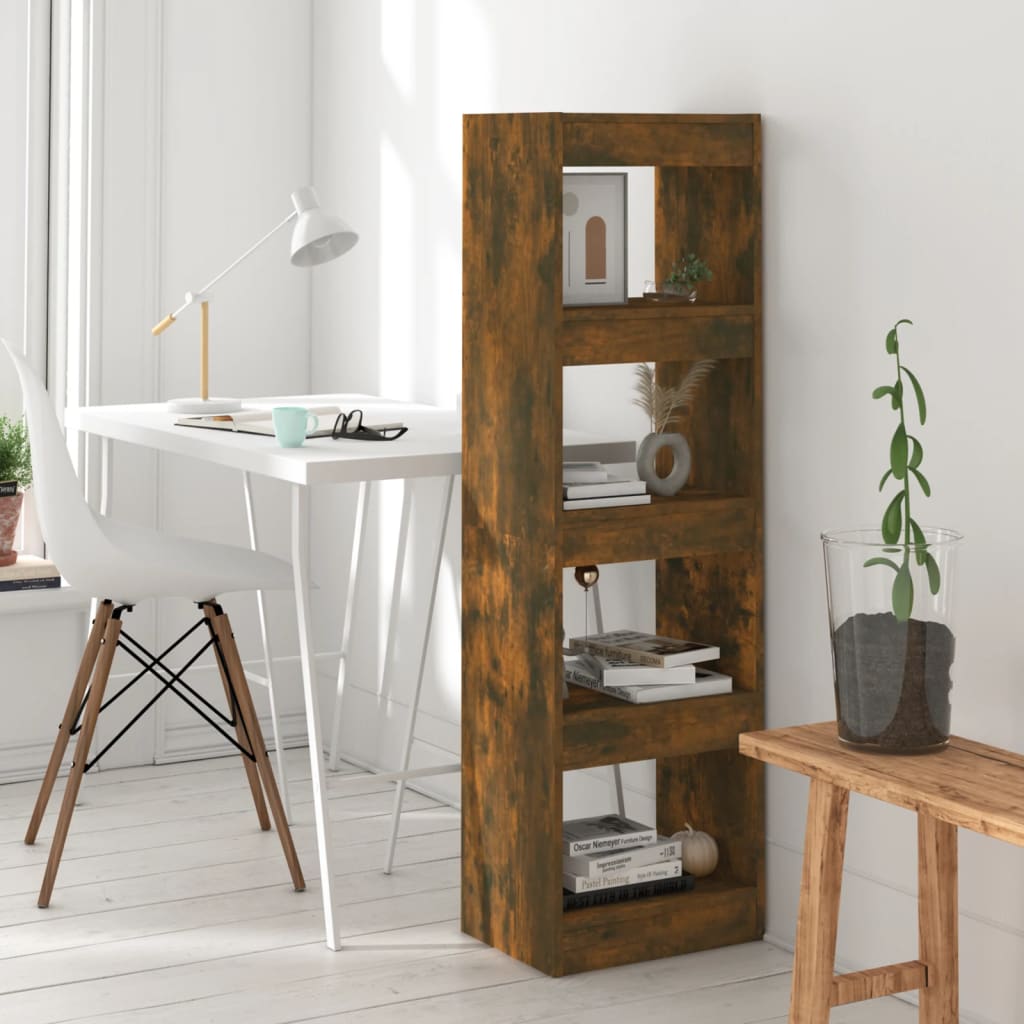 Bücherregal Raumteiler Räuchereiche 40x135 cm