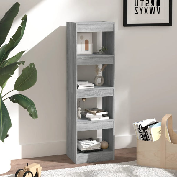 Bücherregal Raumteiler Grau Sonoma 40x30x135cm