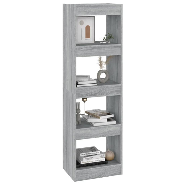 Bücherregal Raumteiler Grau Sonoma 40x30x135cm