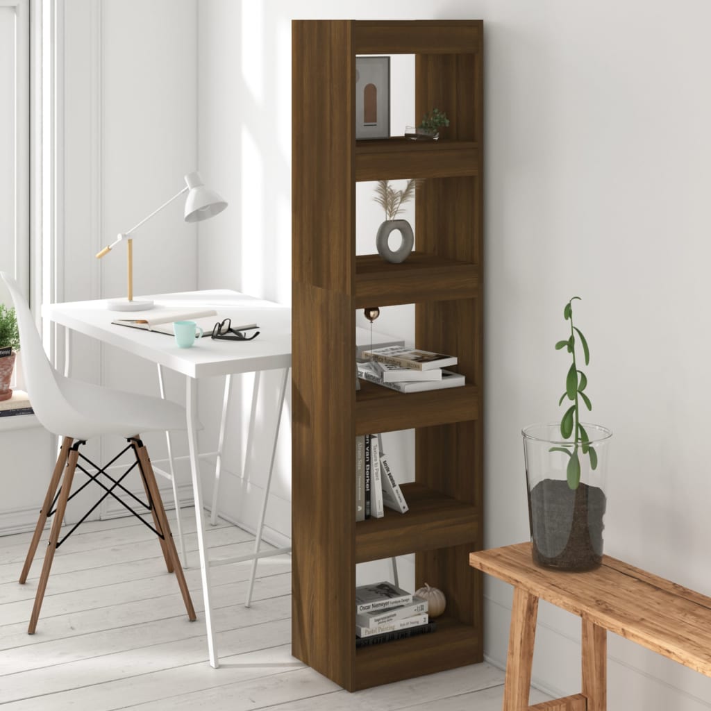 Bücherregal Raumteiler Braun Eichenoptik 166 cm