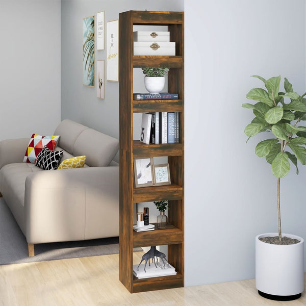 Bücherregal Raumteiler Räuchereiche 198cm
