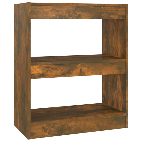 Bücherregal Raumteiler Räuchereiche 60x30x72cm