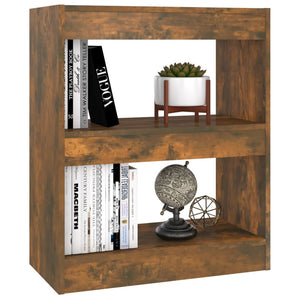 Bücherregal Raumteiler Räuchereiche 60x30x72cm
