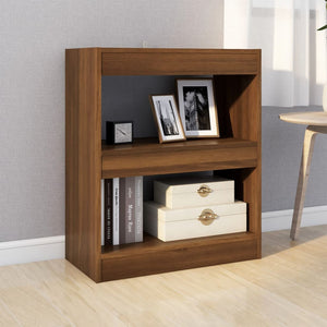 Bücherregal Raumteiler Eiche Braun 60x72 cm