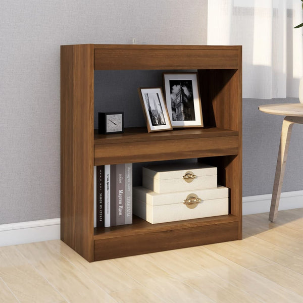 Bücherregal Raumteiler Eiche Braun 60x72 cm