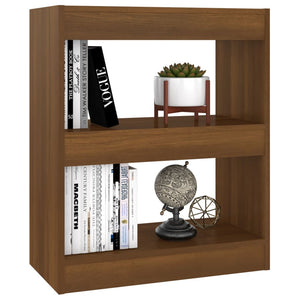 Bücherregal Raumteiler Eiche Braun 60x72 cm