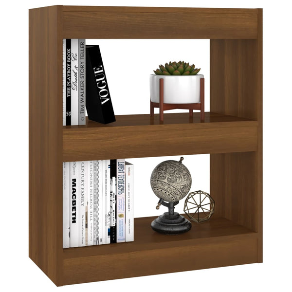 Bücherregal Raumteiler Eiche Braun 60x72 cm
