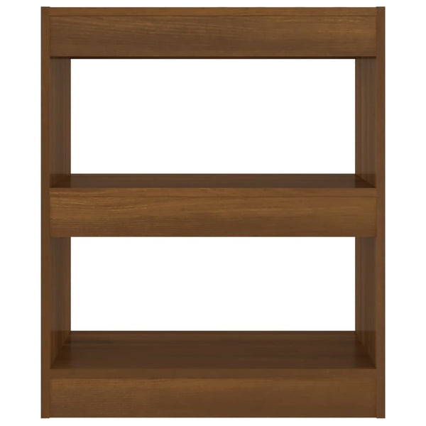 Bücherregal Raumteiler Eiche Braun 60x72 cm