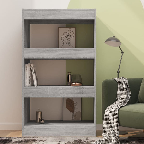 Bücherregal Raumteiler Grau Sonoma 60x30x103 cm