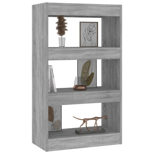 Bücherregal Raumteiler Grau Sonoma 60x30x103 cm