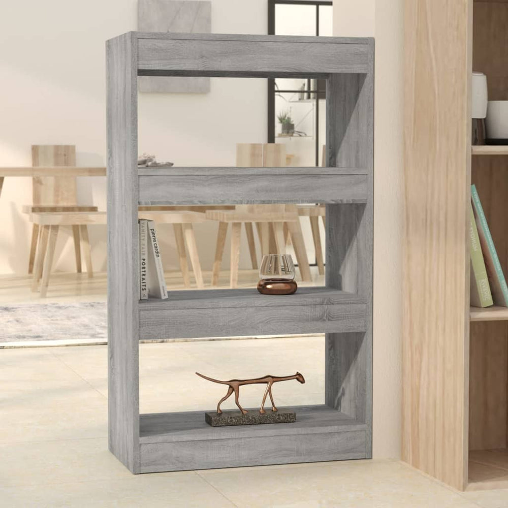 Bücherregal Raumteiler Grau Sonoma 60x30x103 cm