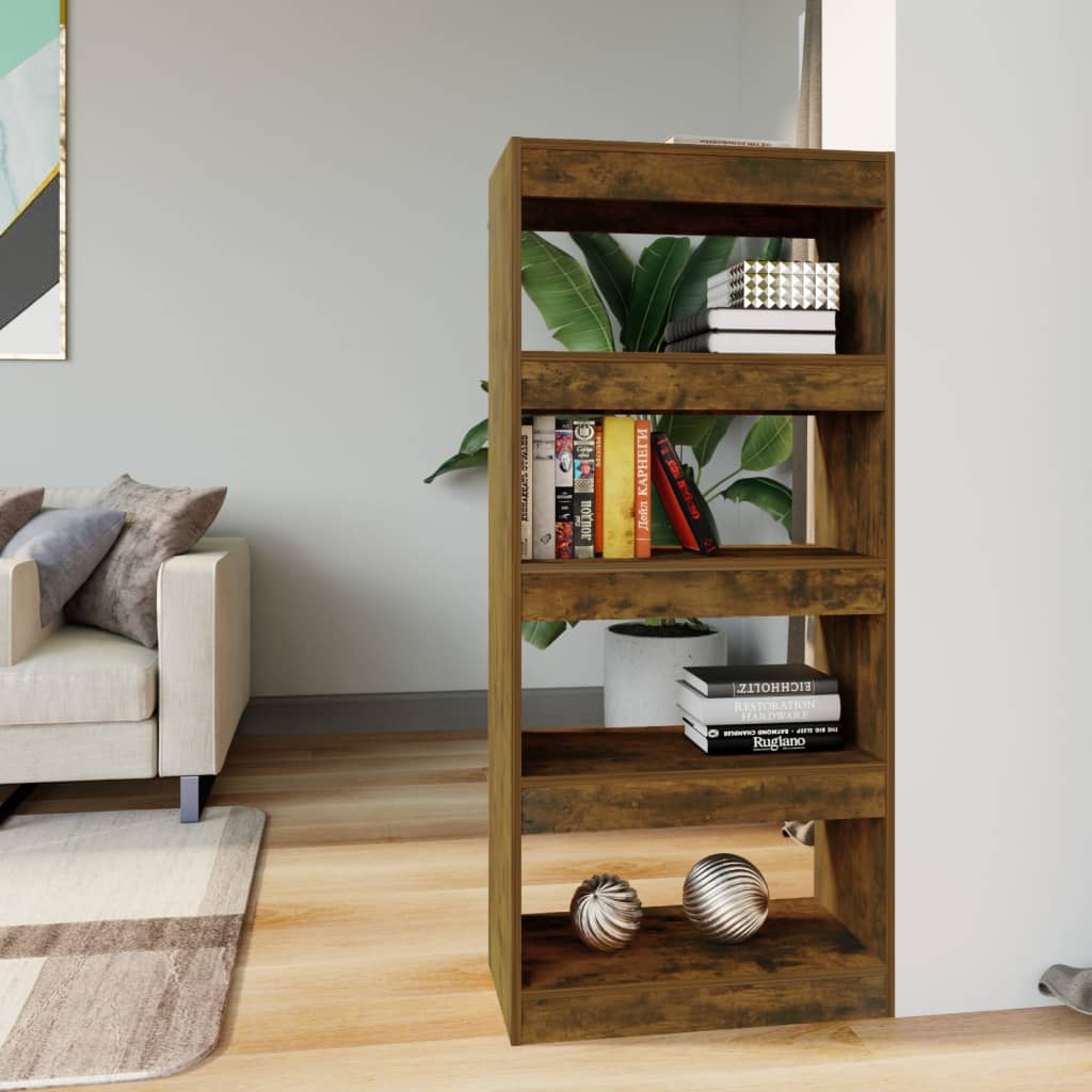 Bücherregal Raumteiler Räuchereiche 60x135 cm