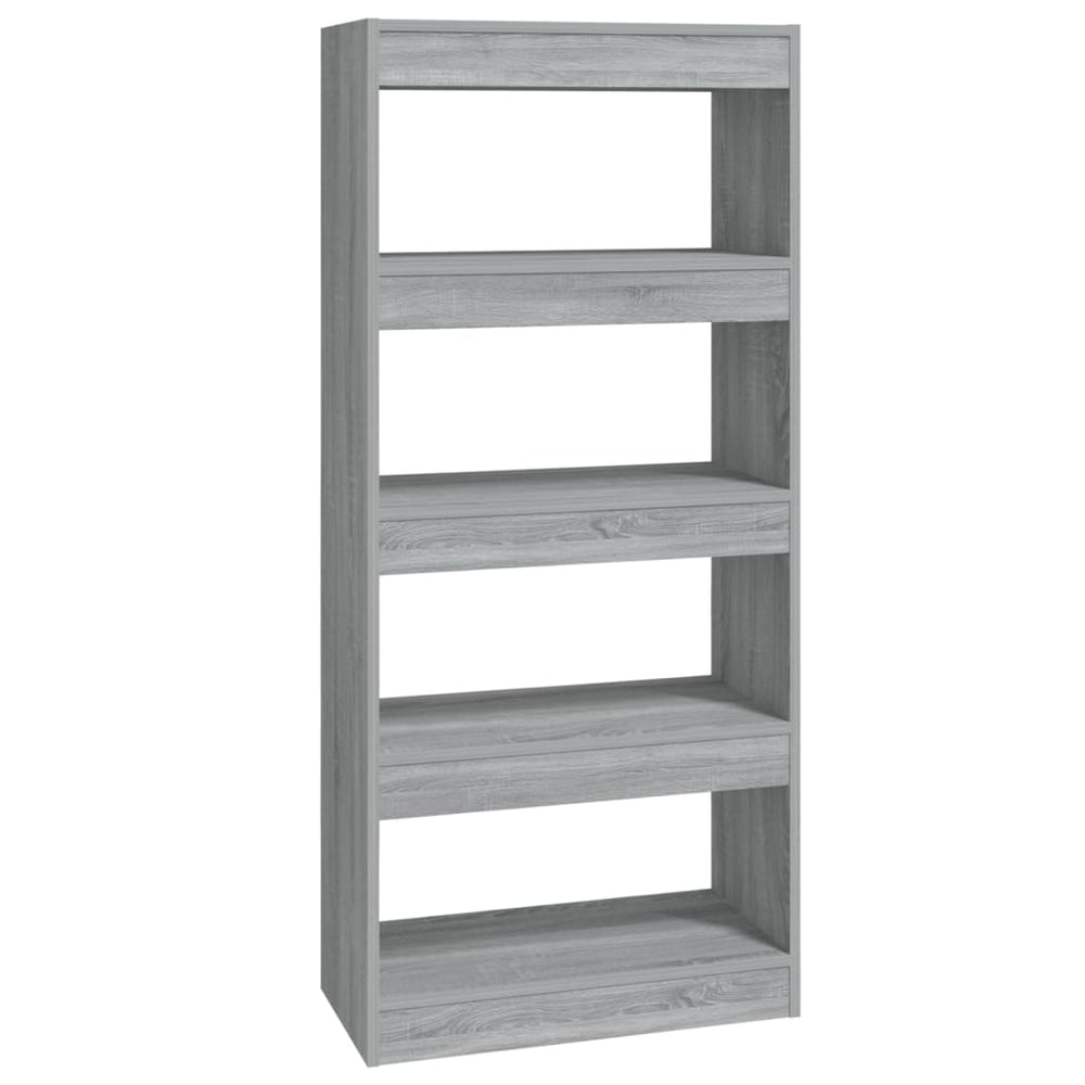 vidaXL Bibliothèque/Meuble de séparation Gris Sonoma 60x30x135 cm Bois d'ingénierie