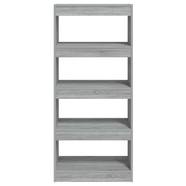 Graues Bücherregal Sonoma, 60x30x135 cm