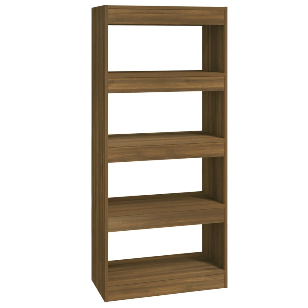 Bücherregal Raumteiler Braun Eiche 60x30x135cm