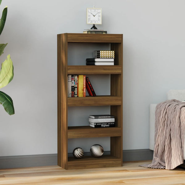 Bücherregal Raumteiler Braun Eiche 60x30x135cm