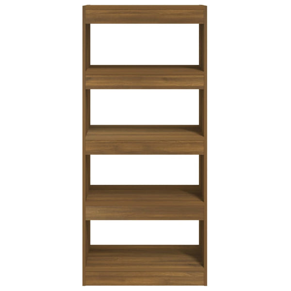 Bücherregal Raumteiler Braun Eiche 60x30x135cm