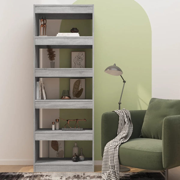 Graues Bücherregal Sonoma 60x30x166 cm