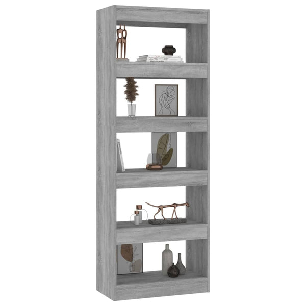 Graues Bücherregal Sonoma 60x30x166 cm