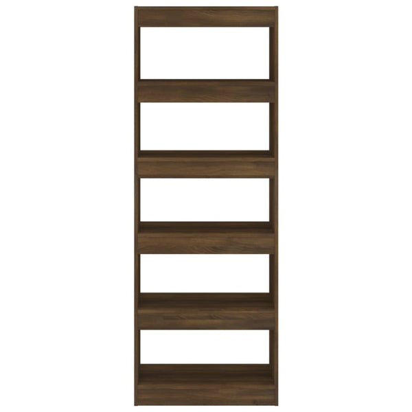 Bücherregal Raumteiler Braun Eiche 166 cm