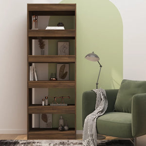 Bücherregal Raumteiler Braun Eiche 166 cm