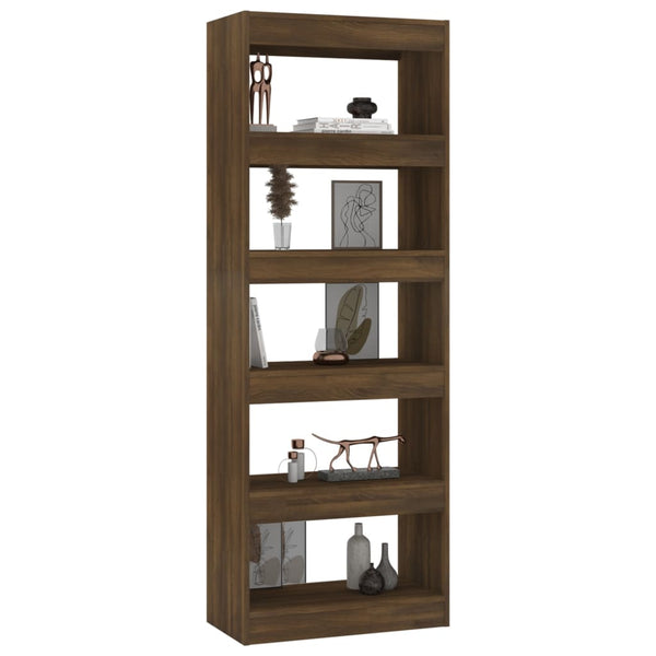 Bücherregal Raumteiler Braun Eiche 166 cm