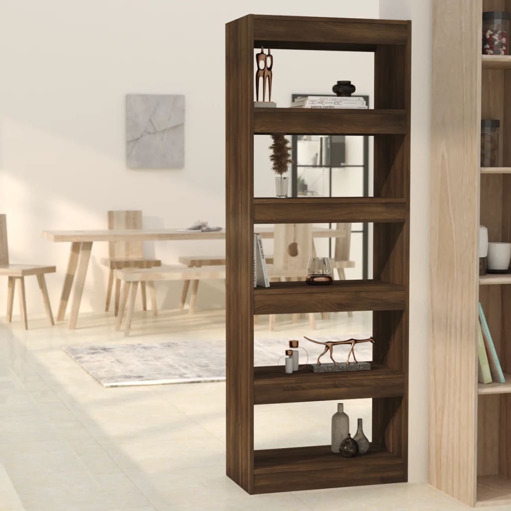 Bücherregal Raumteiler Braun Eiche 166 cm