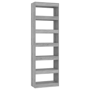Bücherregal Raumteiler Grau Sonoma 60x198 cm