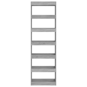 Bücherregal Raumteiler Grau Sonoma 60x198 cm
