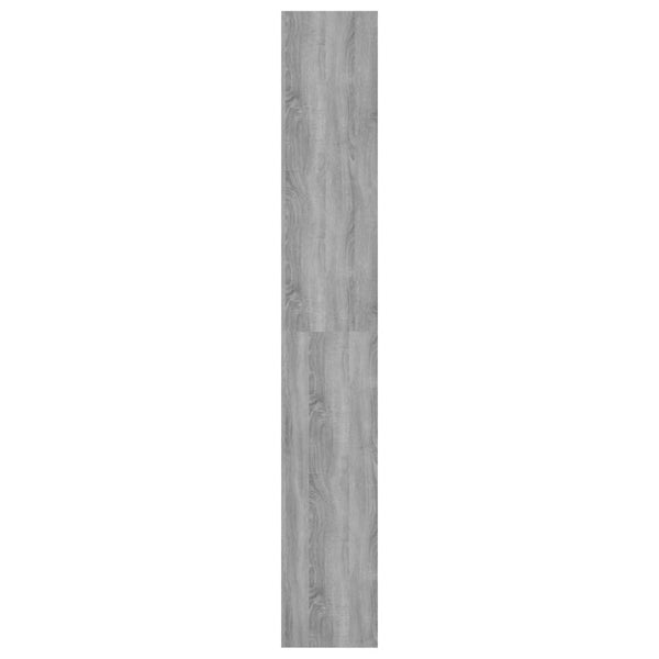 Bücherregal Raumteiler Grau Sonoma 60x198 cm
