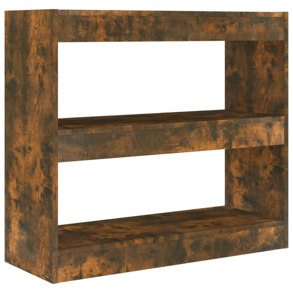 Bücherregal Raumteiler Räuchereiche 80x72 cm