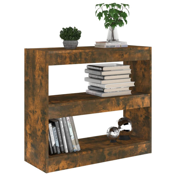 Bücherregal Raumteiler Räuchereiche 80x72 cm