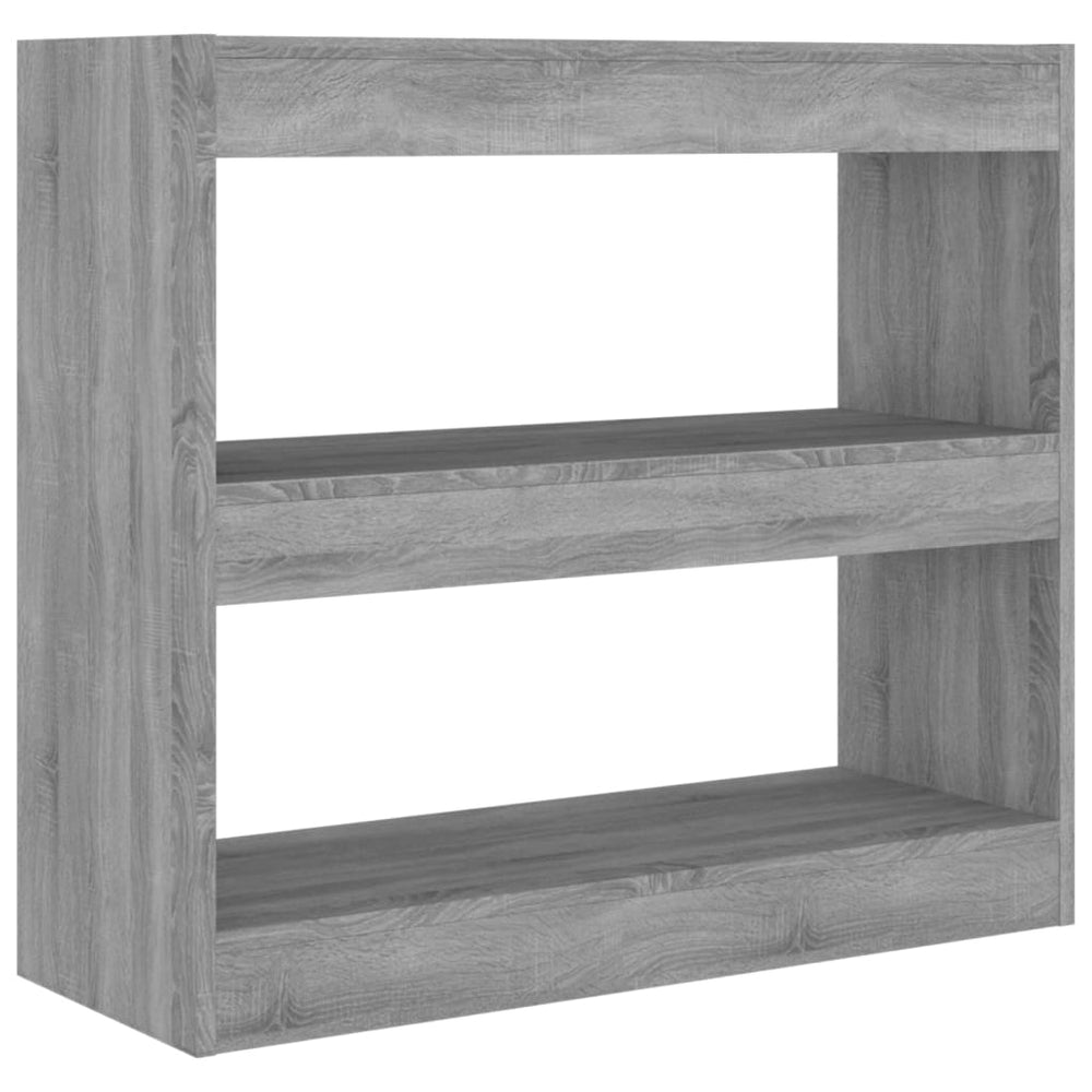 vidaXL Étagère à Livres/Séparateur de Pièce Gris Sonoma 80x30x72 cm