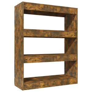 Bücherregal Raumteiler Räuchereiche 80x103 cm