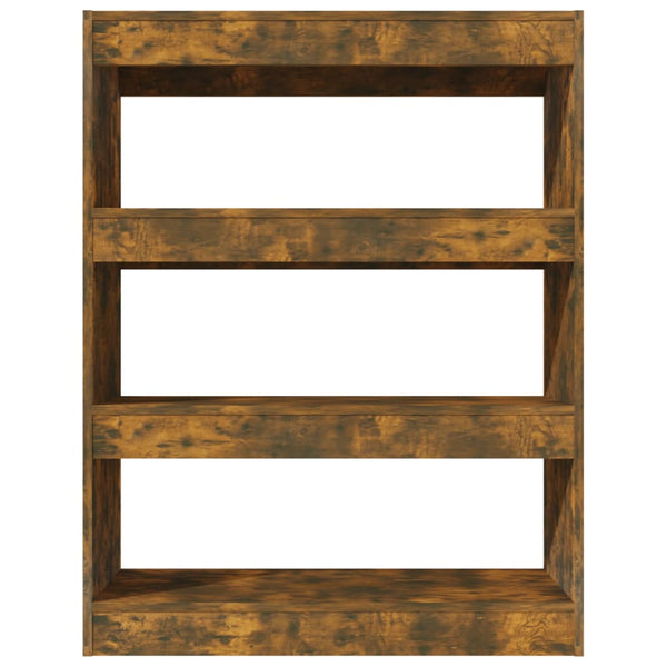 Bücherregal Raumteiler Räuchereiche 80x103 cm
