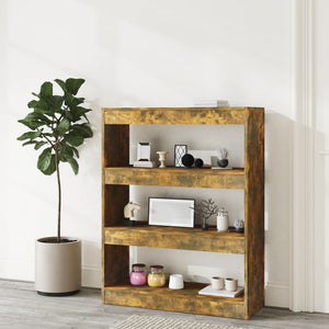 Bücherregal Raumteiler Räuchereiche 80x103 cm