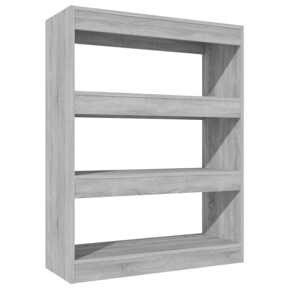 Bücherregal Raumteiler Grau Sonoma 80x103 cm